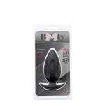 Чёрная анальная пробка BOOTYFUL ANAL PLUG MEDIUM BLACK - 9,8 см