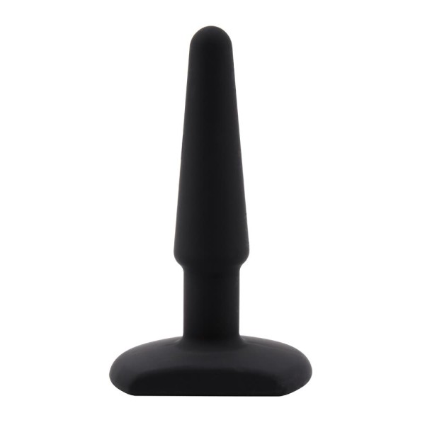 Черная анальная втулка Silicone Butt Plug 4  - 11 см