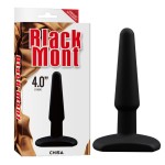 Черная анальная втулка Silicone Butt Plug 4  - 11 см