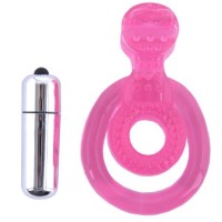 Розовая вибронасадка со стимулятор клитора Язычок Розовая вибронасадка со стимулятор клитора Язычок