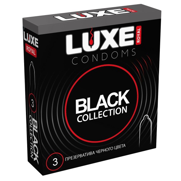 Черные презервативы LUXE Royal Black Collection - 3 шт