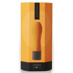 Оранжевый рифленый мини-вибратор IROHA ZEN YUZUCHA - 12,7 см