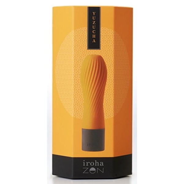 Оранжевый рифленый мини-вибратор IROHA ZEN YUZUCHA - 12,7 см