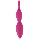 Ярко-розовый клиторальный вибратор с 3 насадками Spot Vibrator with 3 Tips - 17,9 см