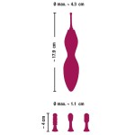 Ярко-розовый клиторальный вибратор с 3 насадками Spot Vibrator with 3 Tips - 17,9 см