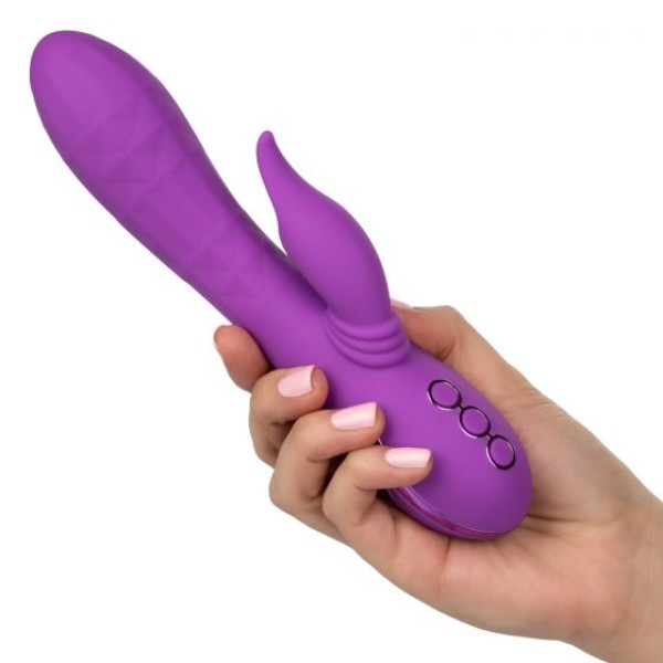 Фиолетовый вибратор-кролик Valley Vamp - 21,5 см