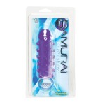 Закрытая фиолетовая насадка с пупырышками SAMURAI PENIS SLEEVE PURPLE - 14,5 см