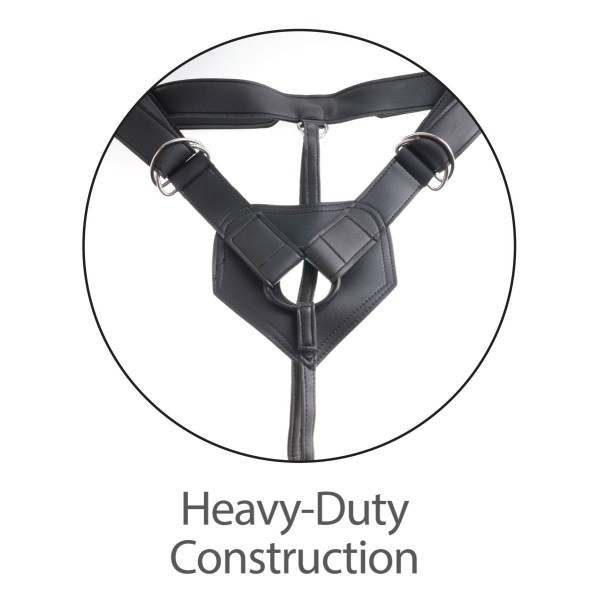 Кофейный страпон Strap-on Harness Cock - 15,2 см