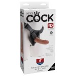 Кофейный страпон Strap-on Harness Cock - 15,2 см