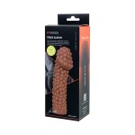 Реалистичная насадка на пенис с бугорками - 16,5 см