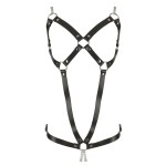 Черная кожаная упряжь Leather Harness