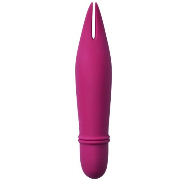 Розовый мини-вибратор Universe Teasing Ears - 12,5 см