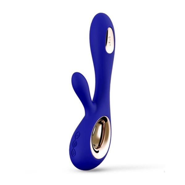 Синий вибратор-кролик Lelo Soraya Wave - 21,8 см