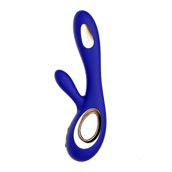 Синий вибратор-кролик Lelo Soraya Wave - 21,8 см