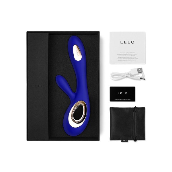 Синий вибратор-кролик Lelo Soraya Wave - 21,8 см