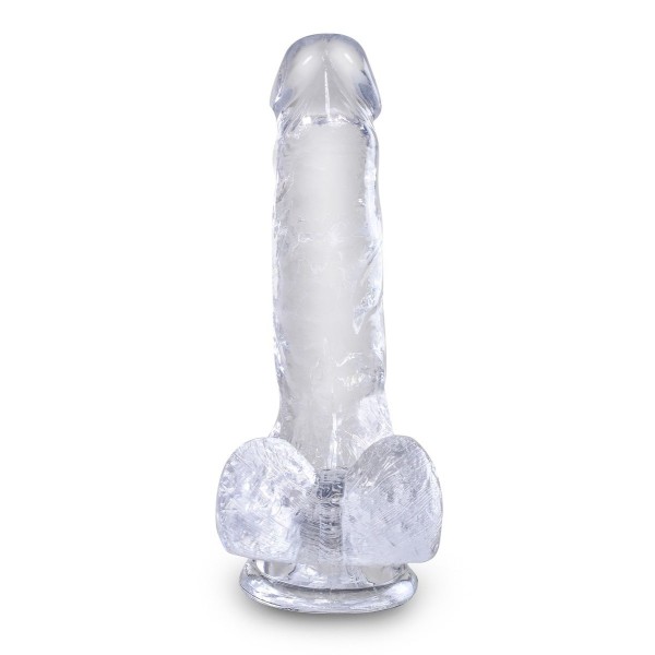 Прозрачный фаллоимитатор King Cock Clear 6  Cock with Balls - 17,8 см