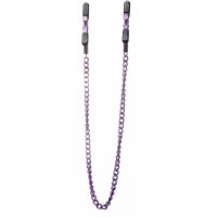 Зажимы на соски с фиолетовой цепочкой Ouch! Зажимы на соски с фиолетовой цепочкой Ouch!