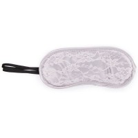 Серая кружевная маска на резиночке