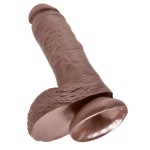 Коричневый фаллоимитатор 8  Cock with Balls - 21,3 см