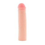 Фаллическая насадка телесного цвета XLover - 18 см