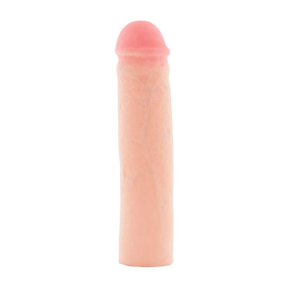 Фаллическая насадка телесного цвета XLover - 18 см