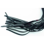 Плеть из лака с красным мехом BDSM Light - 43 см