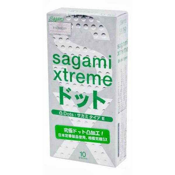 Презервативы Sagami Xtreme Type-E с точками - 10 шт