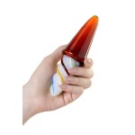 Коническая стеклянная анальная втулка Sexus Glass - 16 см