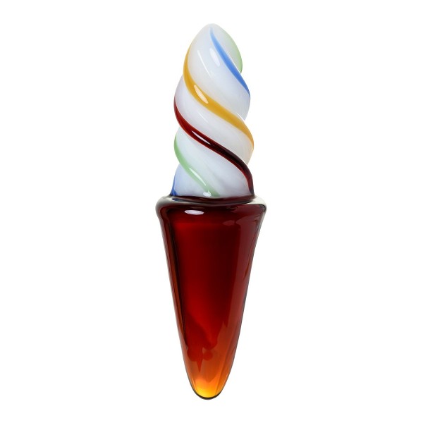 Коническая стеклянная анальная втулка Sexus Glass - 16 см