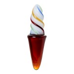 Коническая стеклянная анальная втулка Sexus Glass - 16 см