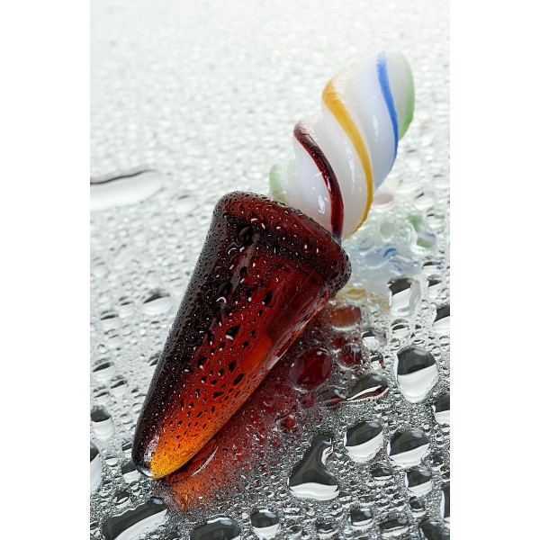 Коническая стеклянная анальная втулка Sexus Glass - 16 см