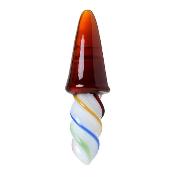 Коническая стеклянная анальная втулка Sexus Glass - 16 см
