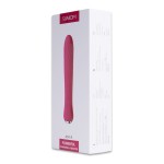 Вибратор со спиралевидным рельефом и функцией нагрева Anya Plum Red - 19,6 см