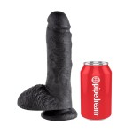 Чёрный фаллоимитатор 8  Cock with Balls - 21,3 см