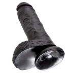 Чёрный фаллоимитатор 8  Cock with Balls - 21,3 см