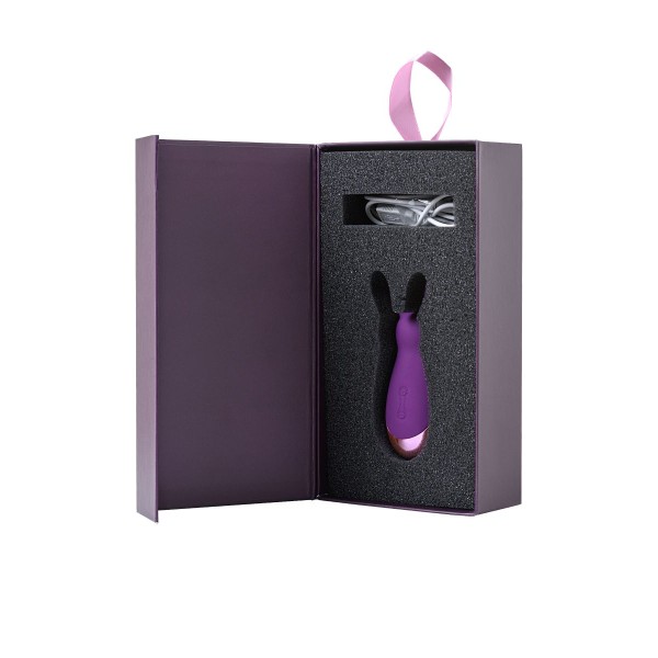 Фиолетовый стимулятор эрогенных зон Eromantica BUNNY - 12,5 см