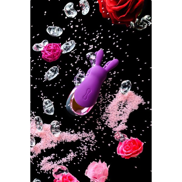 Фиолетовый стимулятор эрогенных зон Eromantica BUNNY - 12,5 см