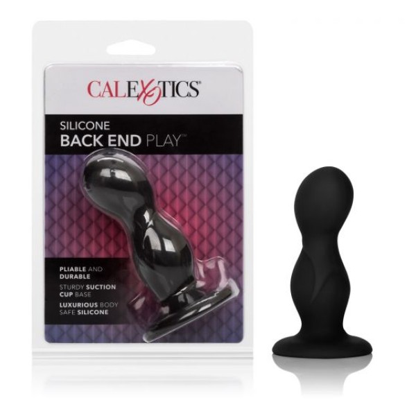 Черный анальный стимулятор Silicone Back End Play - 10,75 см