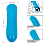 Голубой мини-вибратор Tremble Tickle - 12,75 см