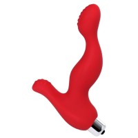 Красный вибростимулятор простаты Штучки-дрючки - 12,5 см.