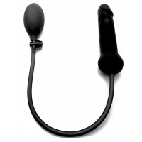 Чёрный анальный фаллоимитатор с расширением - 18 см. Чёрный анальный фаллоимитатор с расширением - 18 см.