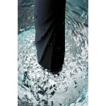 Чёрный вибратор WANAME Storm со стимулирующими рёбрами - 22,5 см