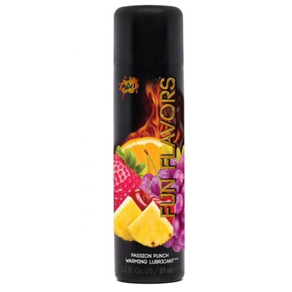 Разогревающий лубрикант Fun Flavors  4-in-1 Passion Punch с ароматом фруктов - 89 мл