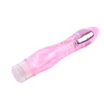 Розовый вибратор Glitters Dual Probe - 22,2 см