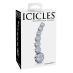 Прозрачный стеклянный стимулятор Icicles №66 - 12 см