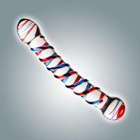 Прозрачный фаллоимитатор со спиралевидным рисунком - 20 см. Прозрачный фаллоимитатор со спиралевидным рисунком - 20 см.