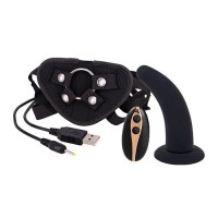 Черный поясной фаллоимитатор с вибрацией 5INCH VIBRATION DILDO STRAP-ON - 12,5 см.