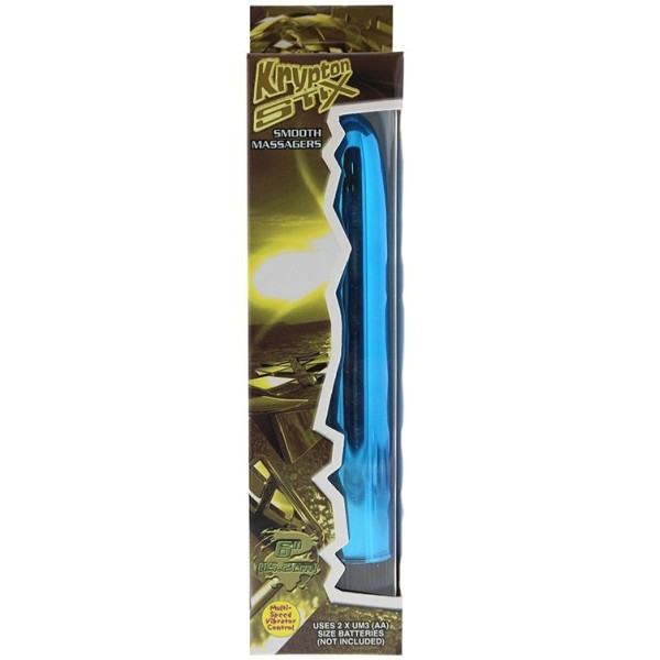 Голубой вибратор KRYPTON STIX 6 MASSAGER - 15,2 см