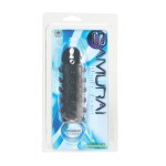 Дымчатая стимулирующая насадка с закрытой головкой SAMURAI PENIS SLEEVE BLACK - 14,5 см