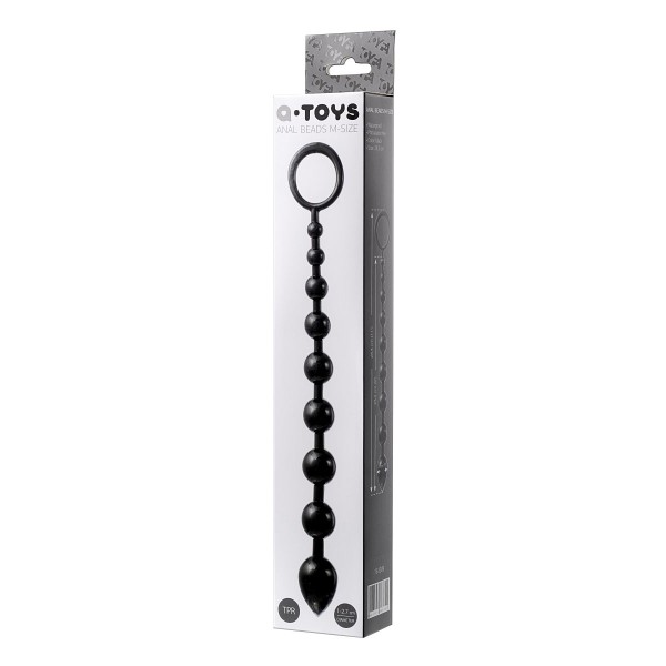 Черная анальная цепочка A-toys - 28,3 см